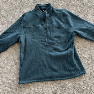 The North Face Men's Teal Zip-Up Sweater